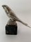 Oiseau en Bronze avec Socle en Marbre Noir par Jean et Joël Martel 2