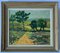 Jean Paul Savigny, Pointillism Landscape a la Barriere, Oil on Canvas, 20th Century, Framed 1