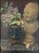 Leininger, busto e bouquet di fiori, XIX secolo, olio su pannello, Immagine 1