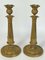 Restoration Period Bronze Candleholders with Gilding, Set of 2 1