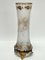 Vase aus Milchglas mit Blumendekor, 1900er 2