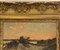 Eugene Leon Labitte, Seaside Sunset, 19th Century, Oil on Panel, Framed 11