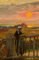 Henry Emile Vollet, Breton Sunset, fine XIX secolo o inizio XX secolo, olio su tavola, con cornice, Immagine 7