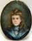 Portrait of Young Girl in Blue Costume, Late 19th Century, Pastel on Canvas, Framed 2