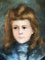 Portrait eines jungen Mädchens in blauer Tracht, spätes 19. Jh., Pastell auf Leinwand, gerahmt 3