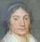 Porträt der Frau auf Sessel, frühes 19. Jh., Pastell auf Leinwand 12