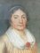 Porträt der Frau auf Sessel, frühes 19. Jh., Pastell auf Leinwand 8