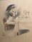 Louis Vallet, Elegante Dame mit Hut, 1912, Radierung, gerahmt 1