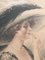 Louis Vallet, Elegant Lady in Hat, 1912, Etching, Framed 7
