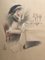 Louis Vallet, Elegante Dame mit Hut, 1912, Radierung, gerahmt 5