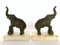 Art Deco Marble Elephant Bookends, 1930s, Set of 2 2