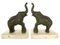 Art Deco Marble Elephant Bookends, 1930s, Set of 2, Image 1