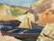 Fernand Alberic Daucho, Barcos varados, 1947, óleo sobre papel, Imagen 5