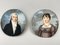 Miniature Portrait Paintings, 19th-Century, Oil on Paper, Framed, Set of 2, Image 3