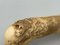 19th Century Carved Cane Knob Decor of Two Lions Pursuing Sculpture 10