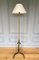 Brass & Leather Stitching Floor Lamp by Jacques Adnet, 1960s, Image 3