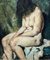 Emile Baes, Portrait of Naked Woman, 20th Century, Oil on Canvas 2