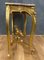 Console 4 Legs Table with Eme Gold Leaf & Griotte Marble 4