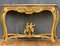 Console 4 Legs Table with Eme Gold Leaf & Griotte Marble, Image 2