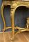 Console 4 Legs Table with Eme Gold Leaf & Griotte Marble 8