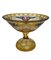 La Meule Painted Flowers Amber Floral Cup on Foot, Image 1