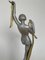 Art Deco Dancer with Drape in Silver Spelter by Limousin, 1930 6