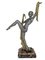 Art Deco Dancer with Drape in Silver Spelter by Limousin, 1930 1