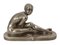 Art Deco Bronze Argente Hockende Frau die Überraschung von De Possesse, 1930er 1