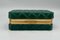 Green Opaline Jewelery Box with Gold Brass Frame 3