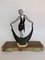 Art Deco Regule Double Patina Marble and Onyx Base Dance, 1930s 5
