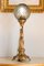 Antike Jugendstil Liberty Tischlampe mit Kristallkugel, 1900er 3