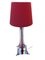 Lampe de Bureau Vintage en Cristal Rouge, Italie 7