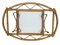 Swedish Oval Mirror Coack Rack in Rattan, 1960s 5