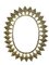 Midcentury Oval Oak Leaf Sun Mirror, 1950s 11