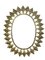 Midcentury Oval Oak Leaf Sun Mirror, 1950s, Image 11