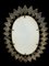 Midcentury Oval Oak Leaf Sun Mirror, 1950s 12