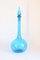 Blue Empoli Glass Genie Bottle, Tuscany, 1960s 1