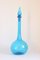 Botella Genie de vidrio Empoli azul, años 60, Imagen 9