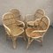 Fauteuils Mid-Century en Rotin, 1950s, Set de 4 1