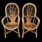 Fauteuils Mid-Century en Rotin, 1950s, Set de 2 9