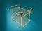 Vintage Bar Trolley in Gold Chromed Steel & Glass, Image 2