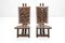 Geometric Carved Low Slung Tribal Palaver Chairs, 1960s, Set of 2, Image 4