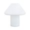 Lámpara de mesa Mushroom vintage con cristal de Murano blanco satinado, Italia, Imagen 1