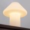 Lámpara de mesa Mushroom vintage con cristal de Murano blanco satinado, Italia, Imagen 4