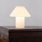 Vintage Mushroom Table Lamp With Satin White Murano Glass, Italy 3