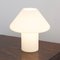 Lámpara de mesa Mushroom vintage con cristal de Murano blanco satinado, Italia, Imagen 2