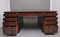 Large 20th Century Mahogany Partners Desk, Set of 3 13