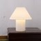 Lampe de Bureau Champignon Vintage en Verre de Murano Blanc Satiné, Italie 4