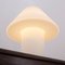 Vintage Mushroom Tischlampe mit satiniertem weißem Murano Glas, Italien 5