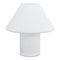 Lampe de Bureau Champignon Vintage en Verre de Murano Blanc Satiné, Italie 1